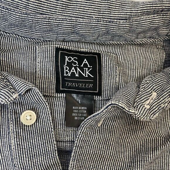 Jos A Bank Traveler| Large| 100% Cotton| Gingham print|Golf| Polo - Picture 5 of 13